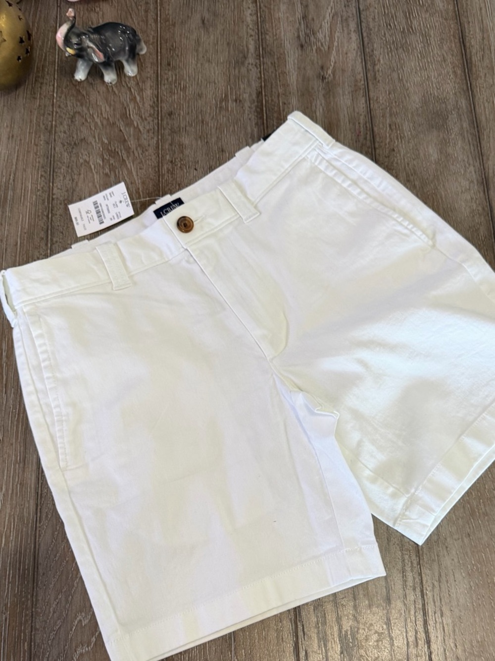 J. Crew White Flat Front Cotton Shorts - Picture 8 of 8